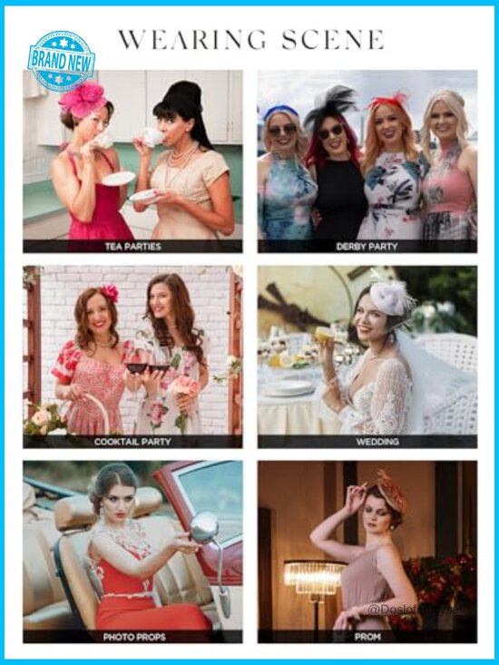Pillbox Fascinator Hat & Lace Gloves Set Tea Party Kentucky Derby Vintage main image 6